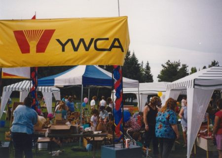 YWCA Spokane's booth at a public event in the 1980's