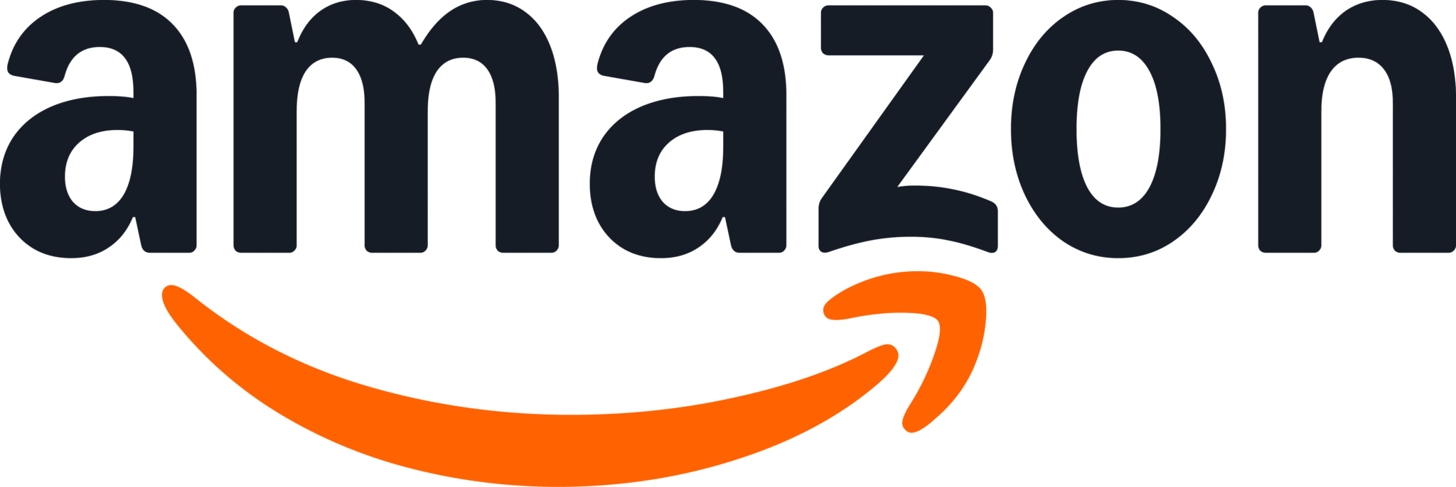Amazon Logo Squid Ink Smile Orange