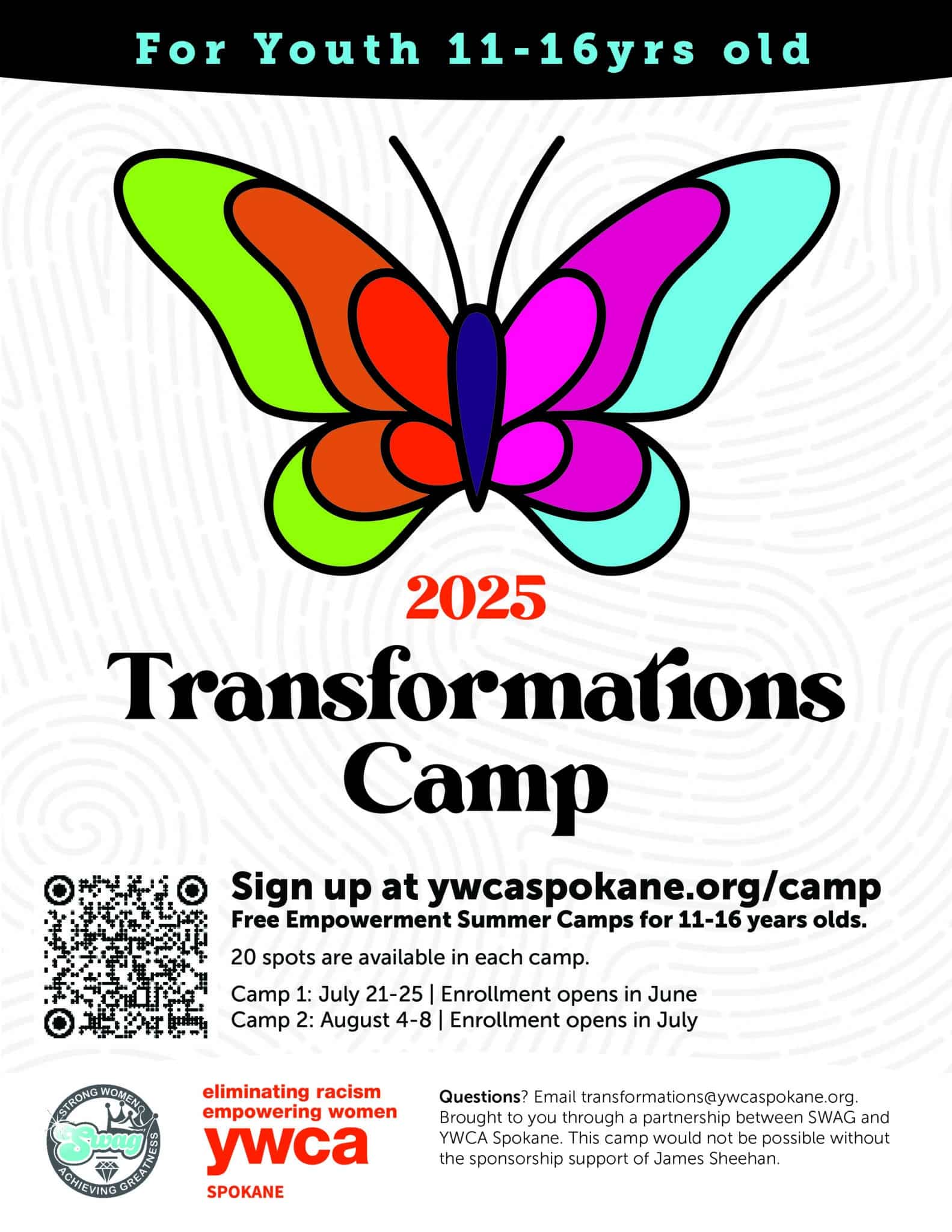 2025 Transformations Camp Flyer